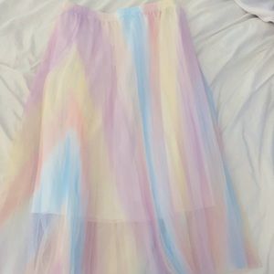 Unique Vintage brand tulle rainbow skirt